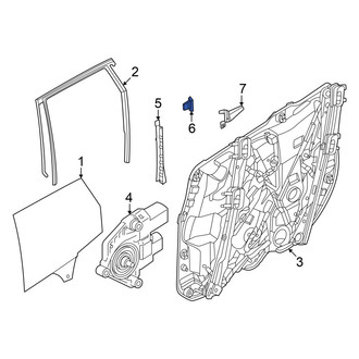 BMW OE - Front Left Door Glass Seal