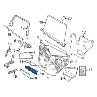 BMW OE - Rear Left Interior Door Pull Handle