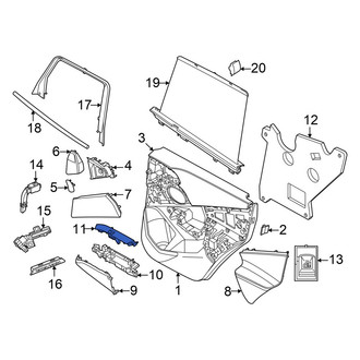 BMW OE - Rear Left Door Switch Trim Panel