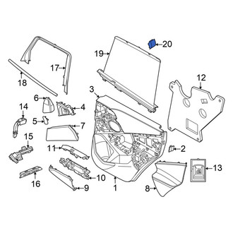 BMW OE - Door Glass Sunshade Clip