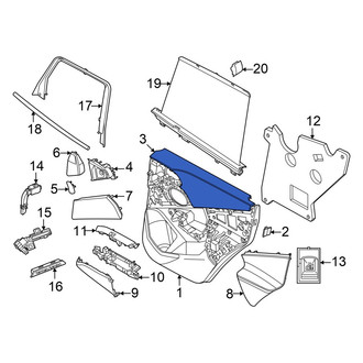 BMW OE - Rear Left Door Trim Molding