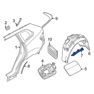 BMW OE - Left Quarter Panel Splash Shield Bracket