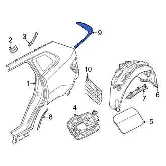 BMW OE - Rear Left Quarter Panel Reveal Molding