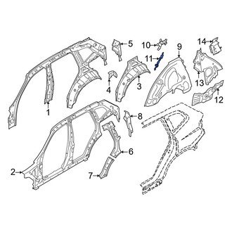 BMW OE - Left Lower Inner Wheel Housing Bracket