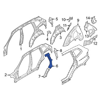 BMW OE - Left Upper Body C-Pillar Reinforcement