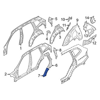 BMW OE - Left Lower Body C-Pillar Reinforcement
