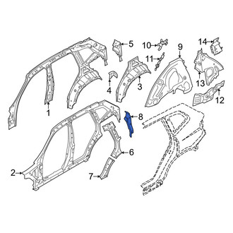 BMW OE - Rear Left Outer Body D-Pillar Reinforcement