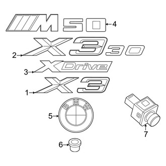 BMW OE - Lift Gate - Exterior Trim