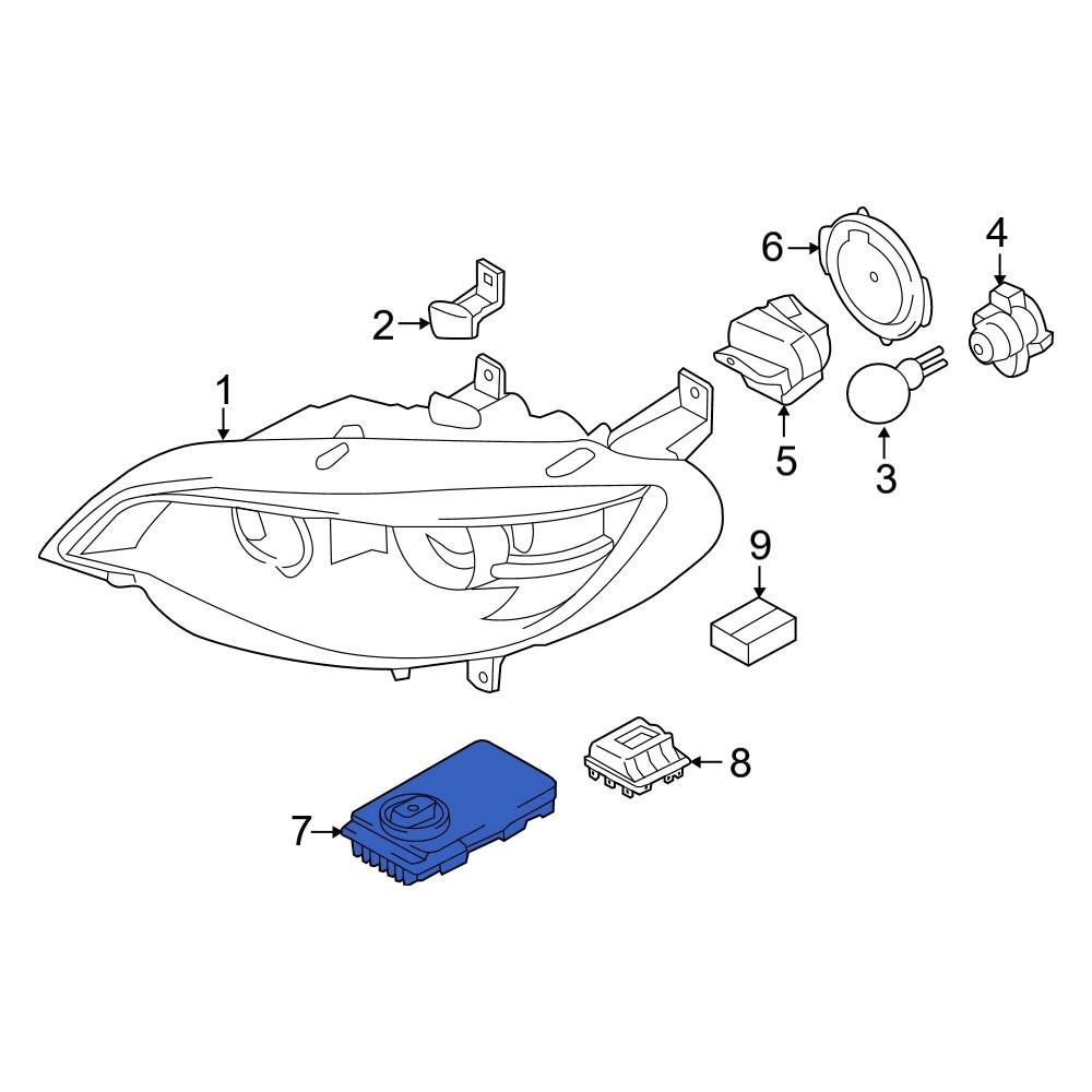 BMW OE 63117307528 Front Headlight Control Module
