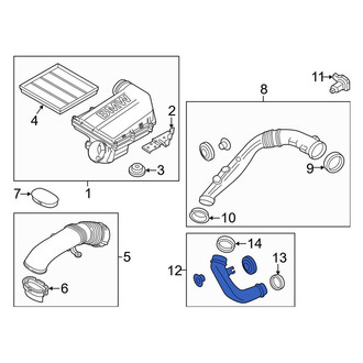 BMW OE - Lower Engine Air Intake Hose