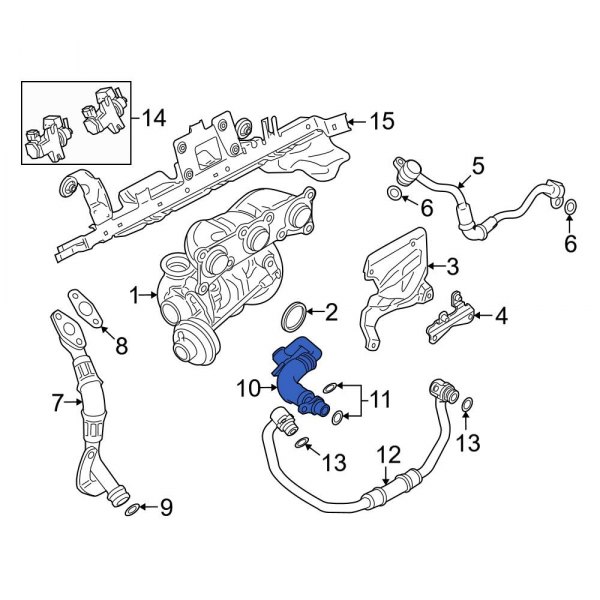 Turbocharger Coolant Line