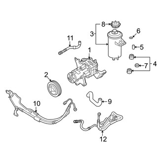 BMW OE - Steering Gear & Linkage - Pump & Hoses (W/O Adaptive Drive), (3.0L Gas)