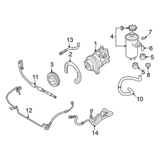 BMW OE - Steering Gear & Linkage - Pump & Hoses (W/O Adaptive Drive), (M / xDrive50i)