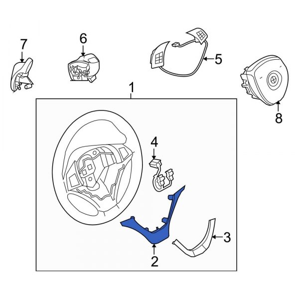 BMW OE 32300444457 Lower Steering Wheel Trim