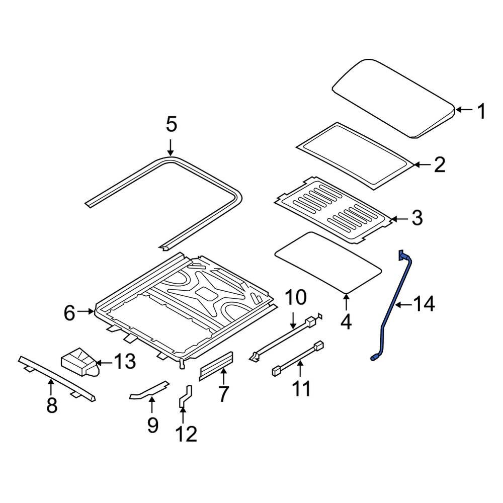 BMW OE 54137132747 Sunroof Drain Hose