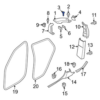 BMW OE - Body A-Pillar Trim Panel Bolt