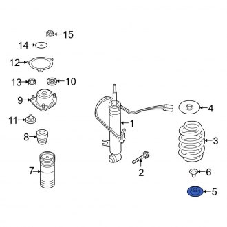 For BMW Genuine Coil Spring Insulator Rear Lower 33536857003