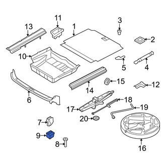BMW OE - Liftgate Trim Scuff Plate Nut