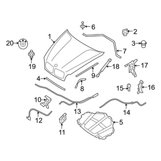 BMW OE - Hood & Grille - Hood & Components (FULL HYBRID EV-GAS (FHEV))