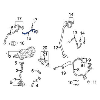 BMW OE - Left Turbocharger Coolant Line