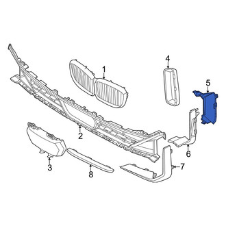 BMW OE - Left Inner Grille Molding Bracket