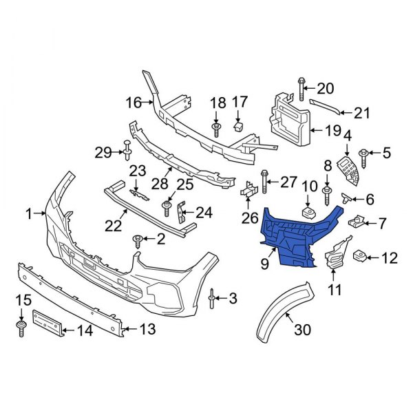 BMW OE 51118069228 Front Right Bumper Cover Bracket
