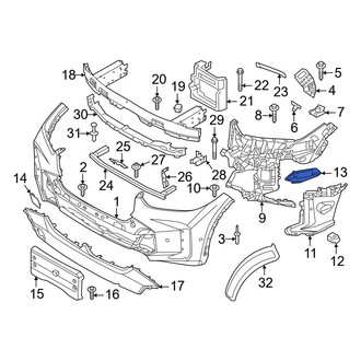 BMW OE - Left Bumper Cover Support Rail Insulator