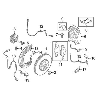 BMW OE - Front Suspension - Brake Components (348 x 30, W/O M Sport Brakes), (sDrive40i)