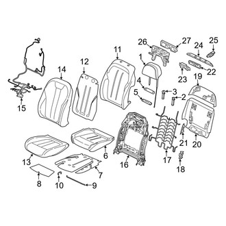 BMW OE - Seats & Tracks - Passenger Seat Components (Multi-Contour Seat, W/O Ventilated & Massage), (sDrive40i / xDrive40i / xDrive50e)