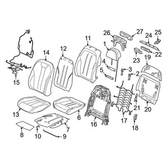 BMW OE - Seats & Tracks - Driver Seat Components (Multi-Contour Seat, W/O Ventilated & Massage), (sDrive40i / xDrive40i / xDrive50e)