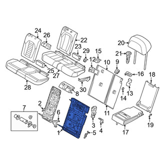 BMW OE - Rear Right Outer Seat Back Frame