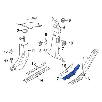 BMW OE - Rear Right Door Sill Plate