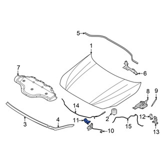 BMW OE - Front Hood Latch Striker Plate
