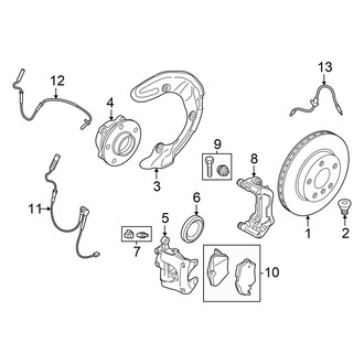 BMW OE - Front Suspension - Brake Components (W/O M Performance Package, W/O M Sport Brake)