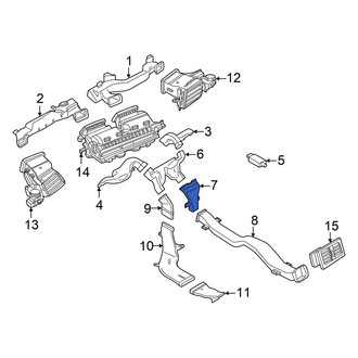 BMW OE - Center Upper Instrument Panel Air Duct