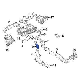 BMW OE - Rear Upper Instrument Panel Air Duct