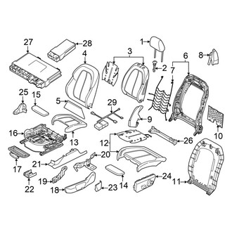 BMW OE - Seats & Tracks - Passenger Seat Components (W/O M Sport Seat)