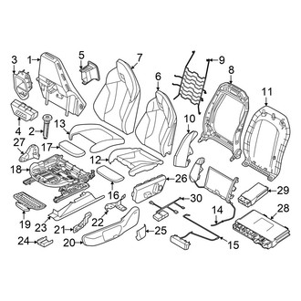 BMW OE - Seats & Tracks - Passenger Seat Components (With M Sport Seat)