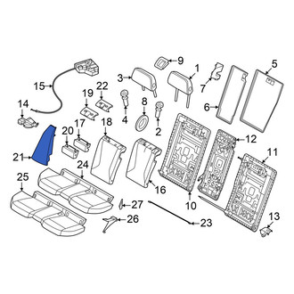 BMW OE - Rear Right Seat Back Bolster Assembly