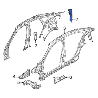 BMW OE - Left Body D-Pillar Reinforcement