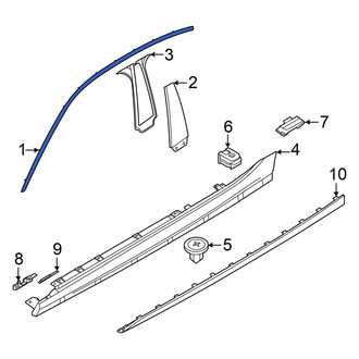 BMW OE - Right Roof Drip Molding