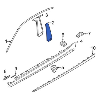 BMW OE - Left Body B-Pillar Molding