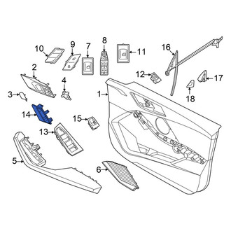 BMW OE - Rear Right Door Switch Trim Panel