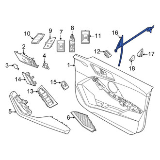 BMW OE - Front Right Door Window Belt Weatherstrip