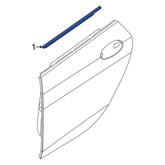 BMW OE - Rear Left Door Belt Molding