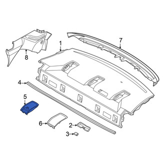 BMW OE - Rear Outer Seat Belt Anchor Plate Cover