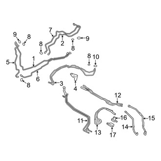 BMW OE - Air Conditioner & Heater - Rear A/C Lines (4.4L)