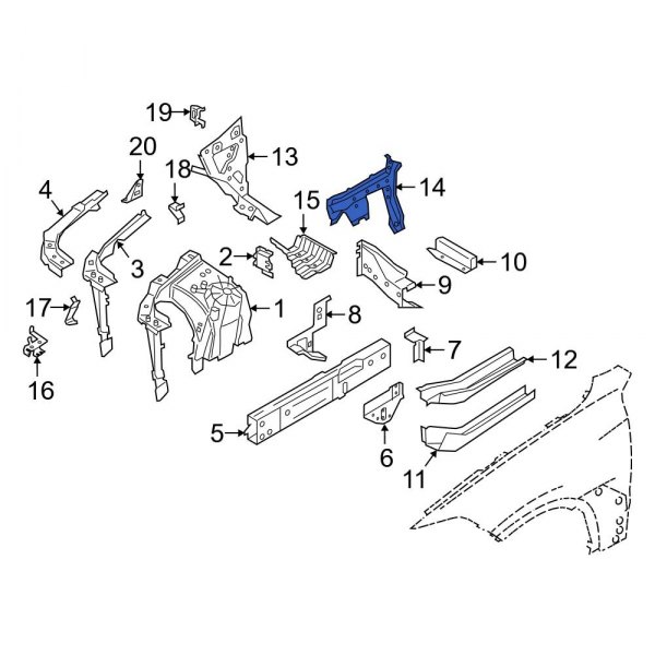 Fender Apron Bracket