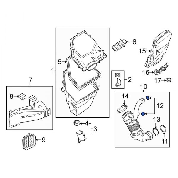 Engine Air Intake Hose O-Ring