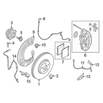 BMW OE - Front Suspension - Brake Components (With M Sport Brakes), (xDrive40i)